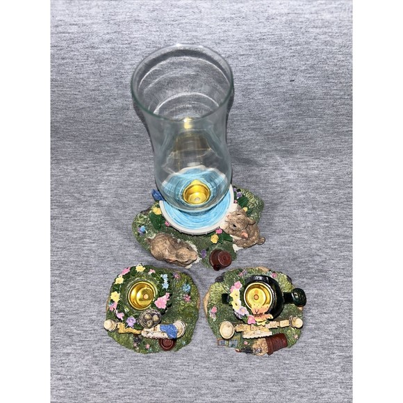 Garden Happy Spring Candle Holders Centerpiece ~ Easter Bunnies Pot Watering Can - Picture 16 of 16